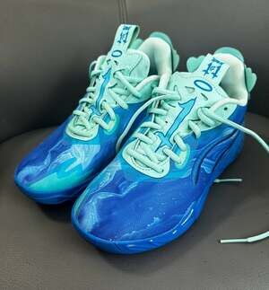 PUMA MB.04 Low Team Pack Grade School Basketball Shoes - Ultra Blue/Bright Aqua
